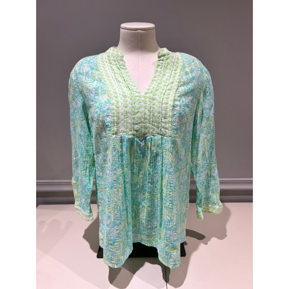 Vineyard Vines Green Cotton Gauze Tunic – Size Medium